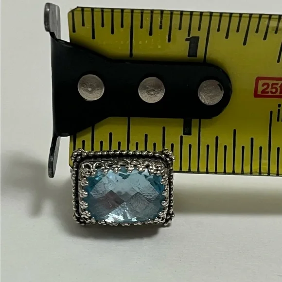 Blue Topaz SS ring - Vanessa Mellet - Size 6